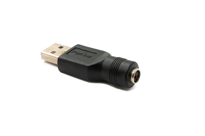 SYSTEM-S DC Adapter 20V 5.5 x 2.5 female to USB 2.0 male cable in black