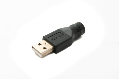 SYSTEM-S DC Adapter 20V 5.5 x 2.5 female to USB 2.0 male cable in black