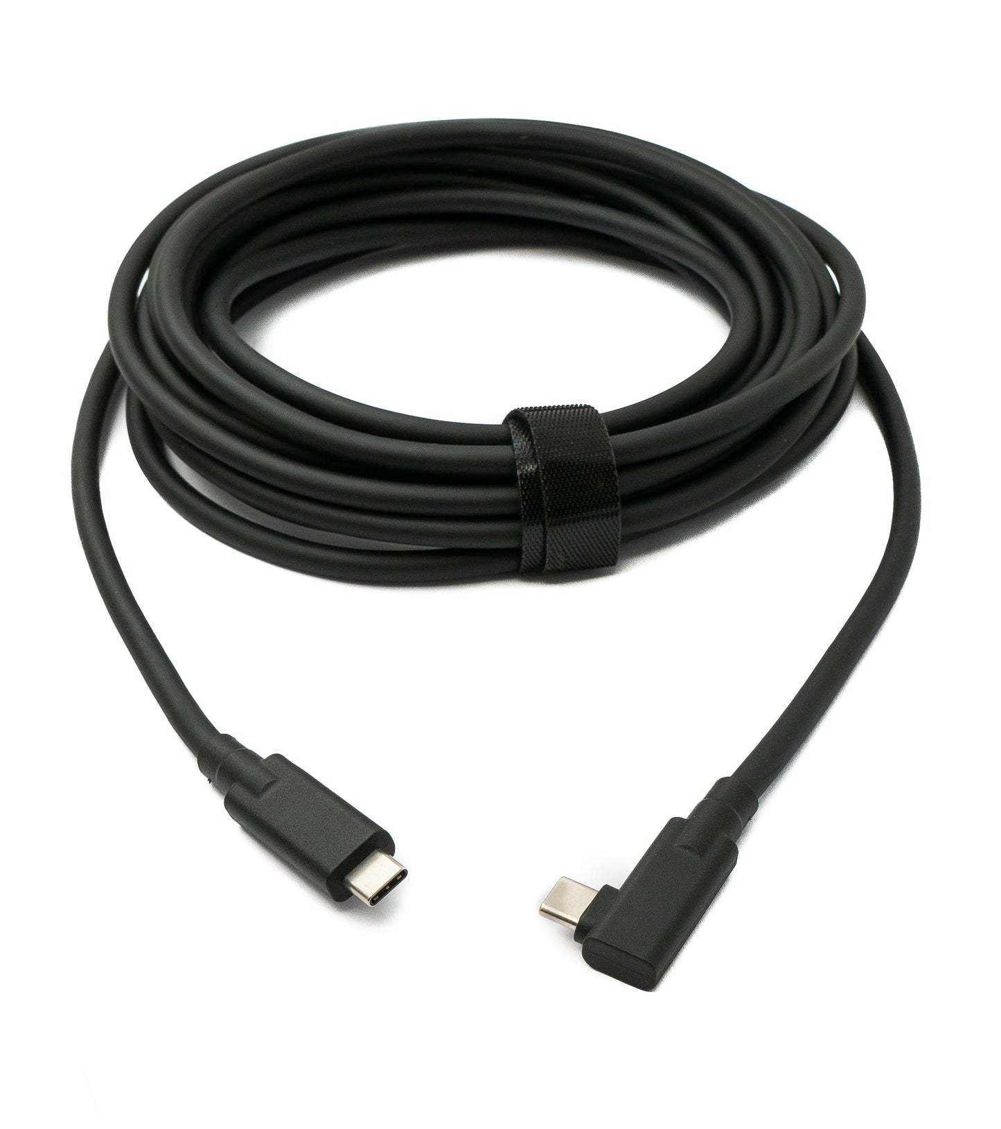 SYSTEM-S USB 3.2 Gen 2 Kabel 5 m Typ C Stecker zu Stecker Winkel in Schwarz