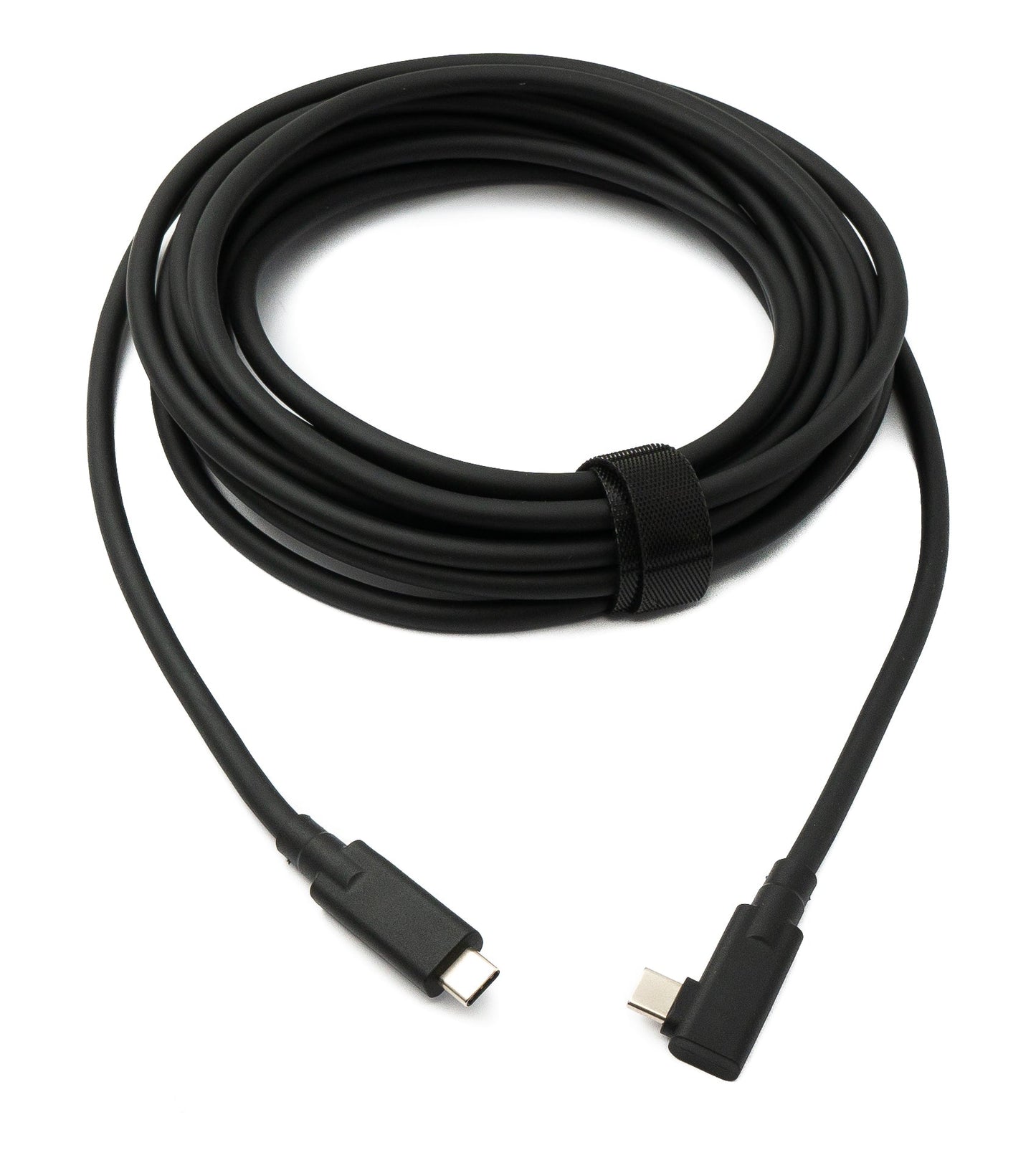 SYSTEM-S USB 3.2 Gen 2 Kabel 5 m Typ C Stecker zu Stecker Winkel in Schwarz