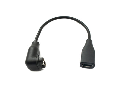 SYSTEM-S USB 3.1 cable 15 cm type C socket charging cable angle for Garmin Fenix7 6S 6 Venu Sq