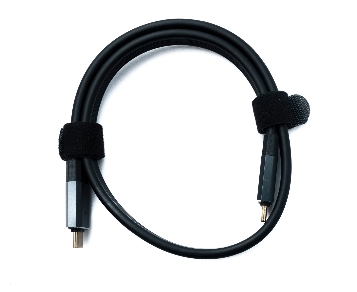 SYSTEM-S USB 3.2 Gen 2 Kabel 50 cm Typ C Stecker zu Stecker Flachkabel Schwarz 20 Gbit/s 100 W
