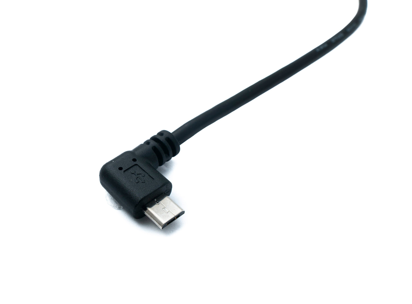 SYSTEM-S USB 2.0 cable 20 cm Micro B plug to Type A plug Left Right Angled