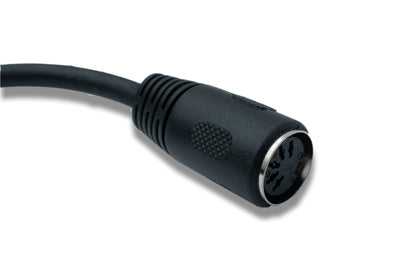 SYSTEM-S MIDI Kabel 20 cm Buchse zu AUX 6,35 mm Klinke Stecker Winkel