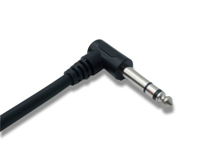 SYSTEM-S MIDI Kabel 20 cm Buchse zu AUX 6,35 mm Klinke Stecker Winkel