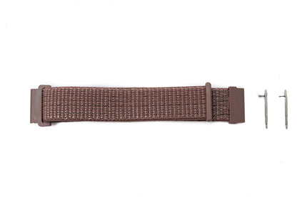 SYSTEM-S Armband 22 mm aus Nylon für Fitbit Versa 2 1 Lite Smartwatch in Lila
