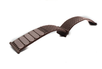 SYSTEM-S Armband 22 mm aus Nylon für Fitbit Versa 2 1 Lite Smartwatch in Lila