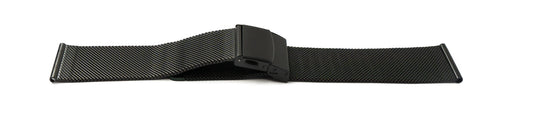 SYSTEM-S Armband Milanaise aus Metall für Fitbit Versa 2 1 Lite Smartwatch in Schwarz