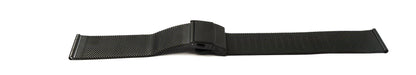 SYSTEM-S Armband Milanaise aus Metall für Fitbit Versa 2 1 Lite Smartwatch in Schwarz