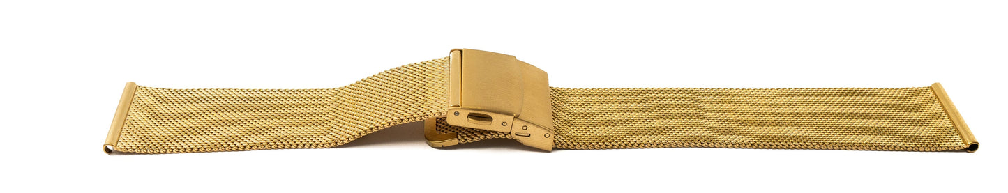 SYSTEM-S Armband Milanaise aus Metall für Fitbit Versa 2 1 Lite Smartwatch in Gelb