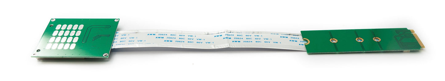 SYSTEM-S CFexpress Kabel 20cm Typ B Buchse zu NVME M-key M.2 NGFF Stecker Adapter in Grün