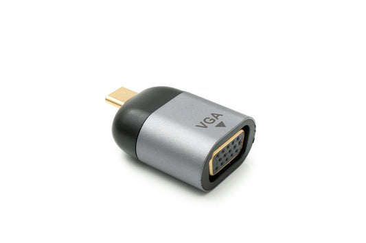 SYSTEM-S VGA adapter female to USB 3.1 Type C male cable in gray