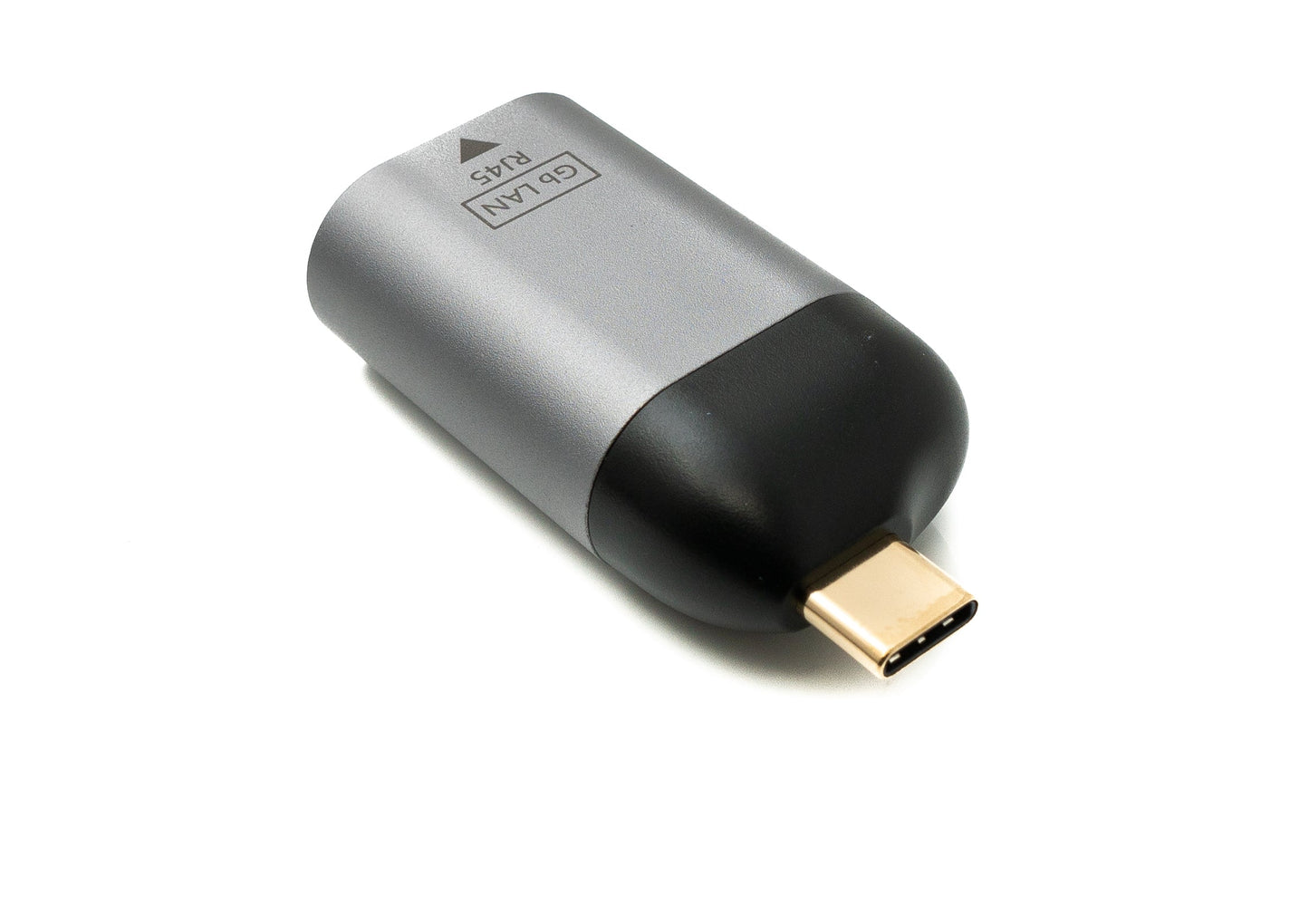 SYSTEM-S LAN Adapter RJ45 Buchse zu USB 3.1 Typ C Stecker Kabel in Grau