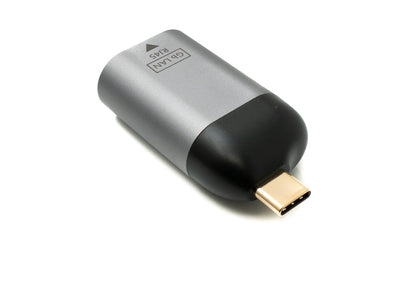 SYSTEM-S LAN Adapter RJ45 Buchse zu USB 3.1 Typ C Stecker Kabel in Grau