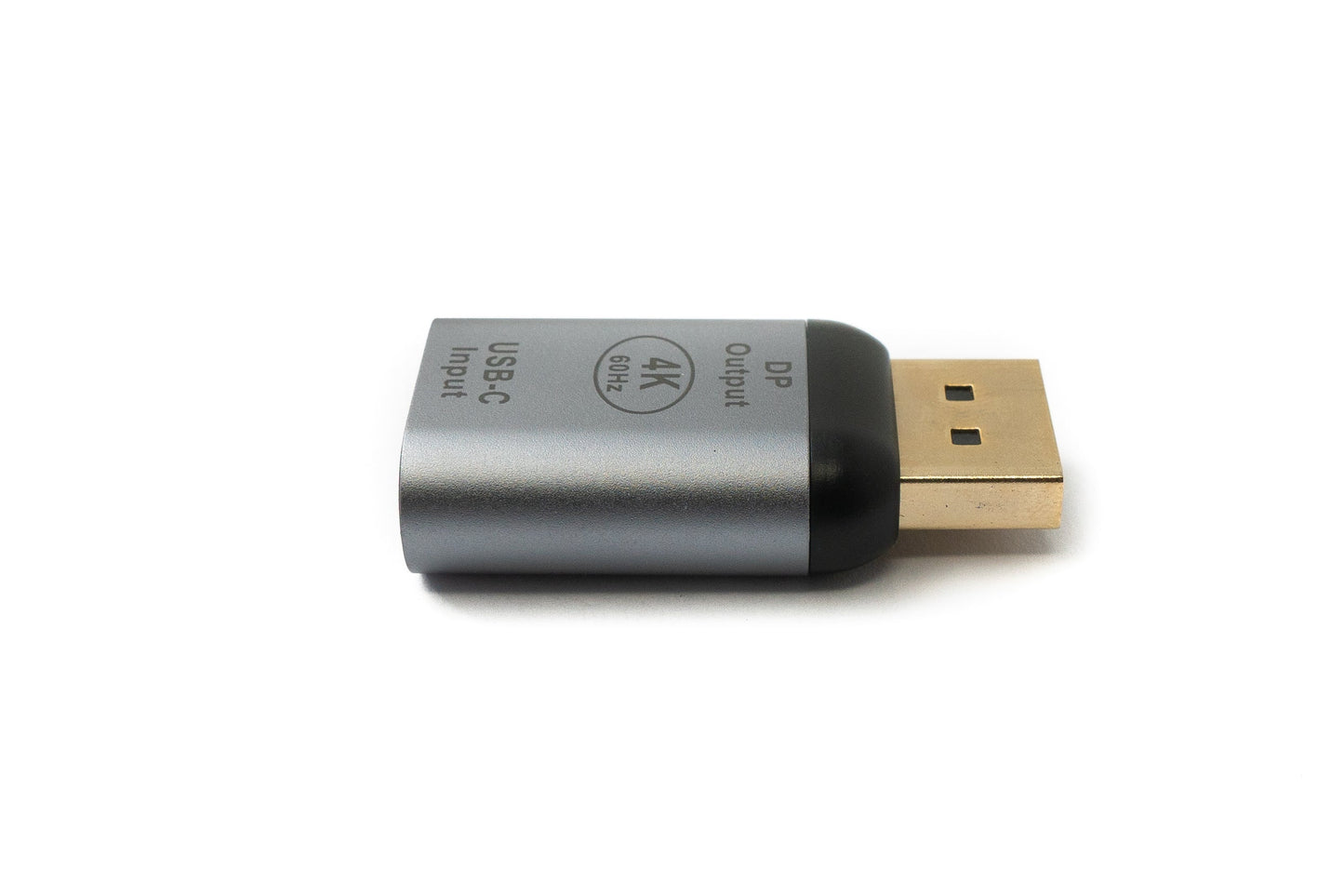 SYSTEM-S USB Adapter 3.1 Typ C Buchse zu DisplayPort Stecker unidirektional DP 4K Kabel in Grau