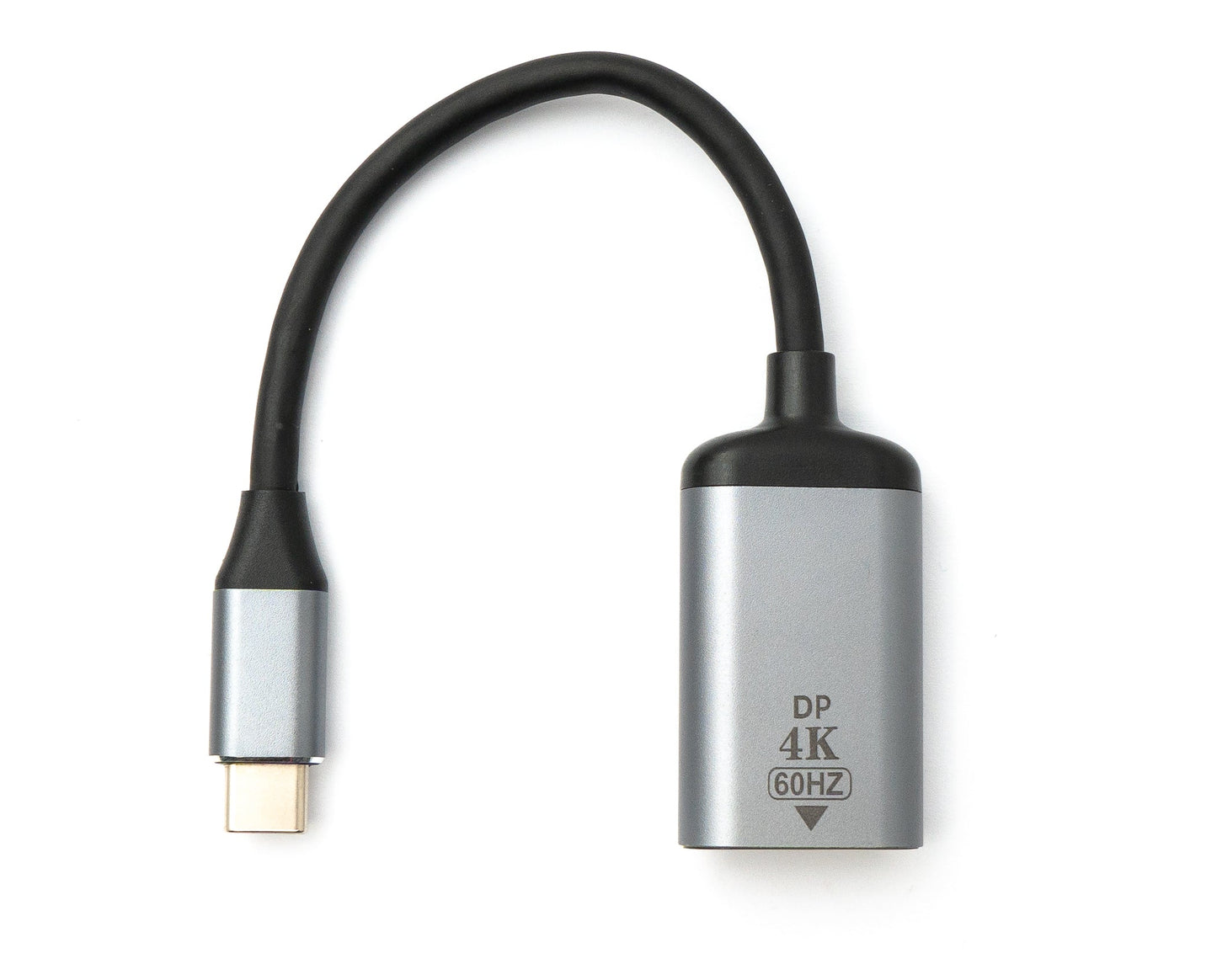 SYSTEM-S DisplayPort cable 19 cm DP female to USB 3.1 Type C male 4K adapter in gray