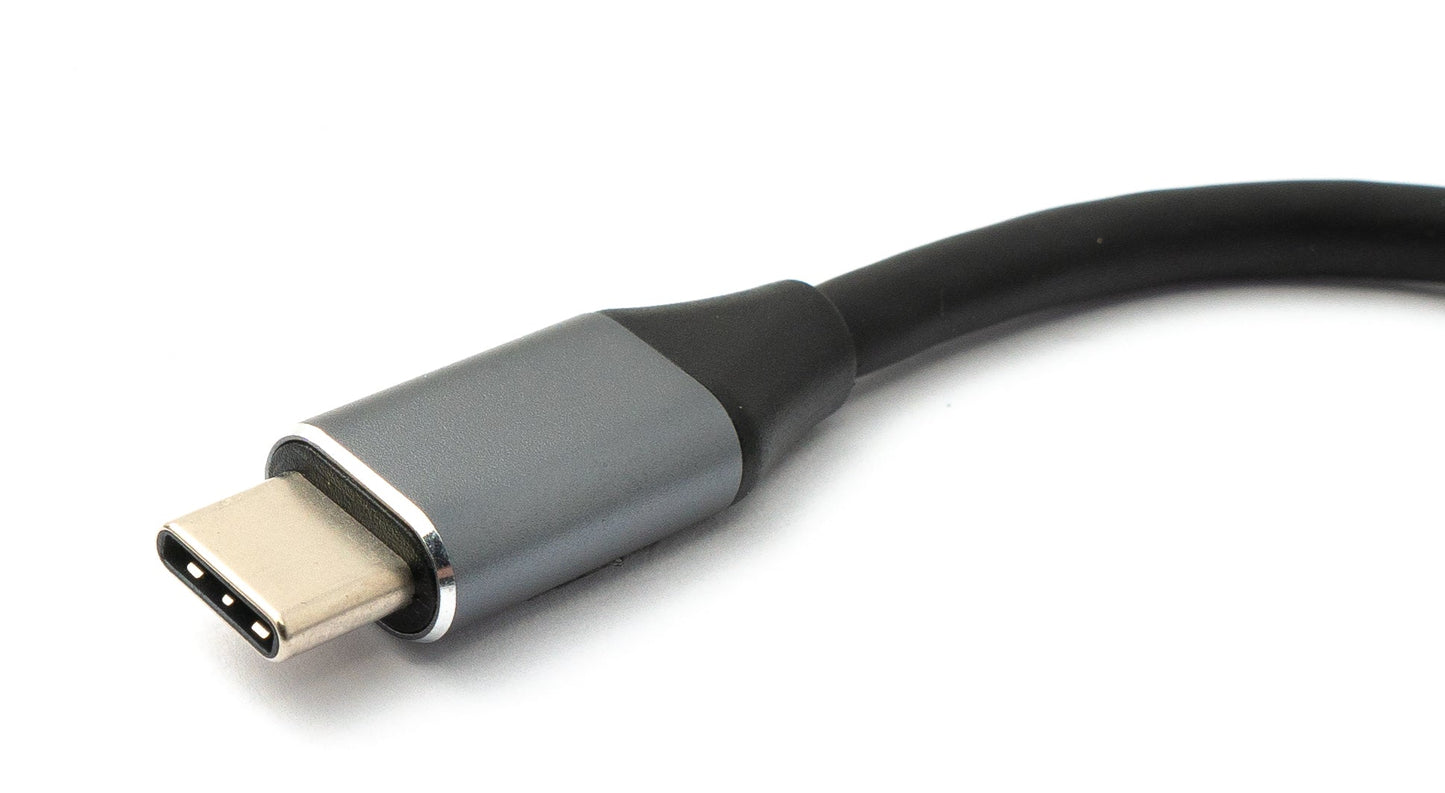 SYSTEM-S DisplayPort cable 19 cm DP female to USB 3.1 Type C male 4K adapter in gray