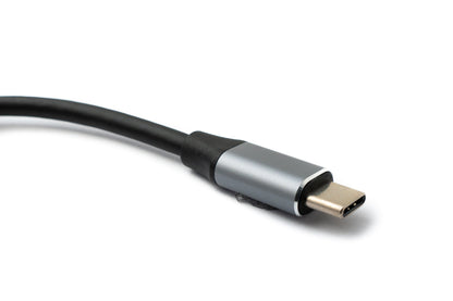 SYSTEM-S VGA Kabel 19 cm Buchse zu USB 3.1 Typ C Stecker in Grau