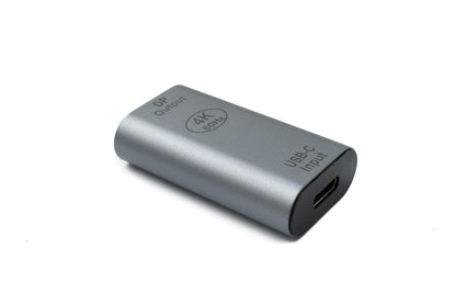SYSTEM-S DisplayPort Adapter DP female to USB 3.1 Type C female 4K cable in gray