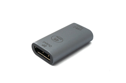 SYSTEM-S DisplayPort Adapter DP female to USB 3.1 Type C female 4K cable in gray