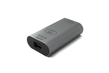 SYSTEM-S DisplayPort Adapter Mini DP Female to USB 3.1 Type C Female 4K Cable in Gray