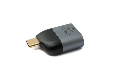 SYSTEM-S USB 3.1 Gen 2 Adapter Typ C Stecker zu Buchse Kabel in Grau