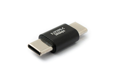 SYSTEM-S USB 3.1 Gen 2 Adapter Typ C Stecker zu Stecker Kabel in Schwarz
