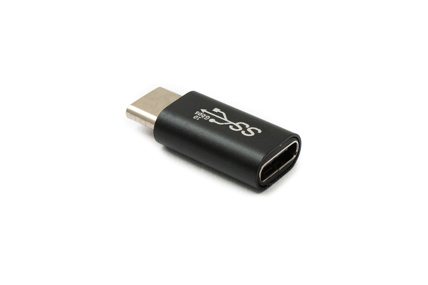 SYSTEM-S USB 3.1 Gen 2 Adapter Type C Male to Female Cable in Black