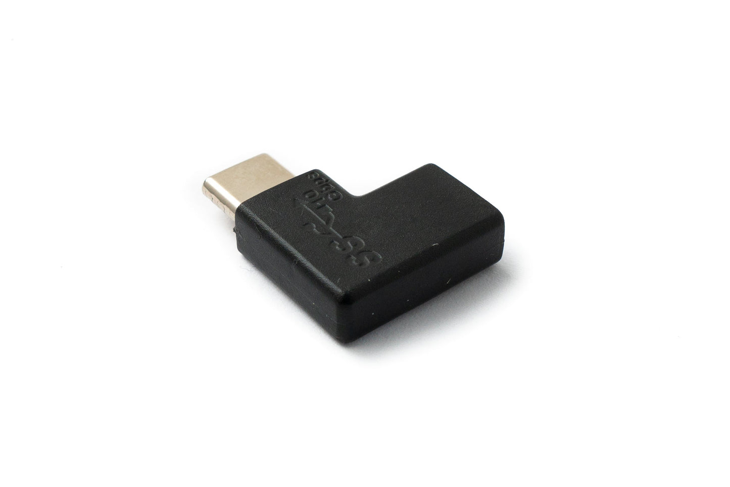 SYSTEM-S USB 3.1 Adapter Typ C Stecker zu Buchse Winkel Kabel in Schwarz