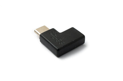 SYSTEM-S USB 3.1 Adapter Typ C Stecker zu Buchse Winkel Kabel in Schwarz