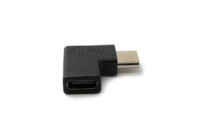 SYSTEM-S USB 3.1 Adapter Typ C Stecker zu Buchse Winkel Kabel in Schwarz