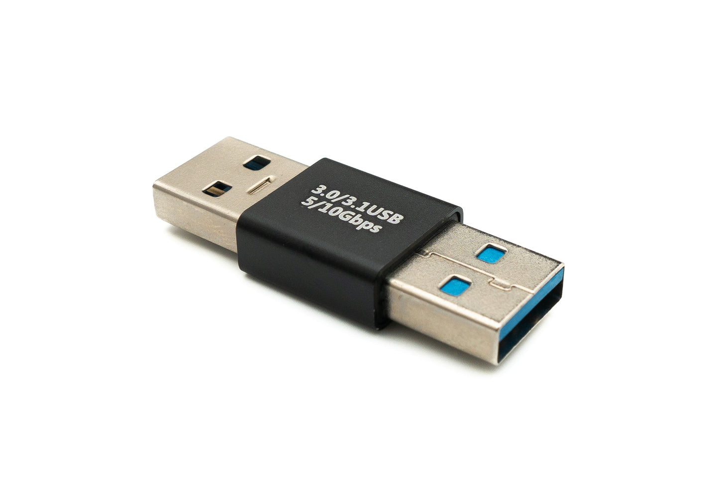 SYSTEM-S USB 3.0 Adapter Typ A Stecker zu Stecker Kabel in Schwarz
