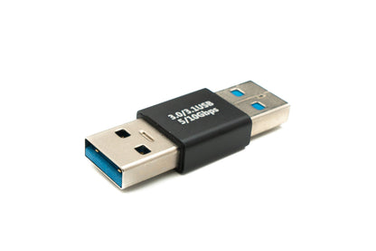 SYSTEM-S USB 3.0 Adapter Typ A Stecker zu Stecker Kabel in Schwarz