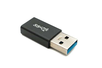 SYSTEM-S USB 3.0 Adapter Typ A Stecker zu Buchse in Schwarz