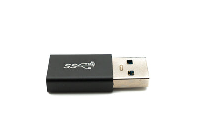 SYSTEM-S USB 3.0 Adapter Typ A Stecker zu Buchse in Schwarz