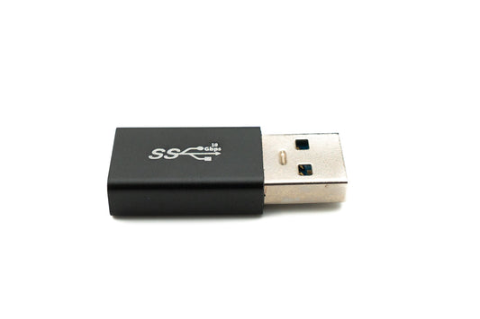 SYSTEM-S USB 3.0 Adapter Typ A Stecker zu Buchse in Schwarz