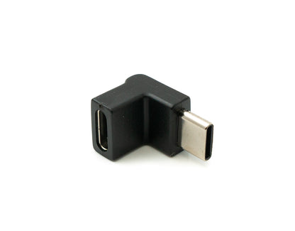 SYSTEM-S USB 3.1 Adapter Typ C Stecker zu Buchse Winkel Kabel in Schwarz