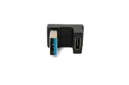 SYSTEM-S USB 3.1 Adapter Typ C Buchse zu 3.0 Typ A Stecker U Turn 180° Winkel Kabel