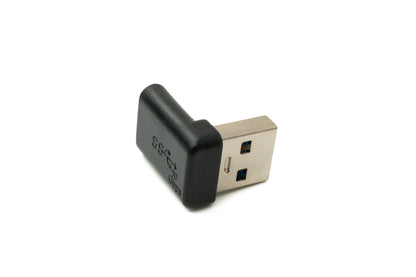 SYSTEM-S USB 3.1 Adapter Typ C Buchse zu 3.0 Typ A Stecker Winkel Kabel in Schwarz