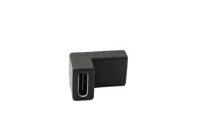 SYSTEM-S USB 3.1 Adapter Typ C Buchse zu Buchse Winkel Kabel in Schwarz