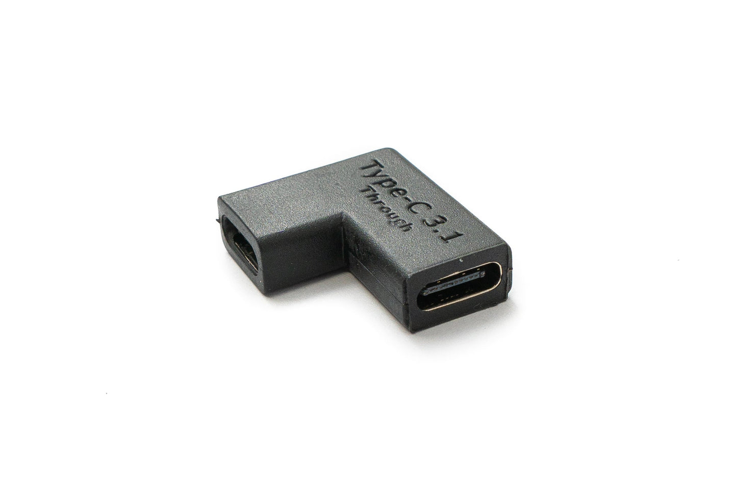 SYSTEM-S USB 3.1 Adapter Typ C Buchse zu Buchse Winkel Kabel in Schwarz