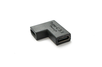 SYSTEM-S USB 3.1 Adapter Typ C Buchse zu Buchse Winkel Kabel in Schwarz