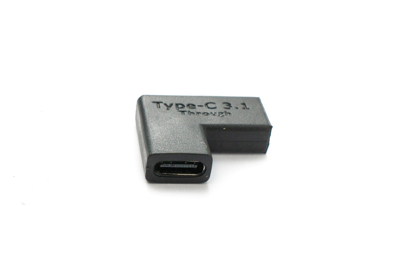SYSTEM-S USB 3.1 Adapter Typ C Buchse zu Buchse Winkel Kabel in Schwarz