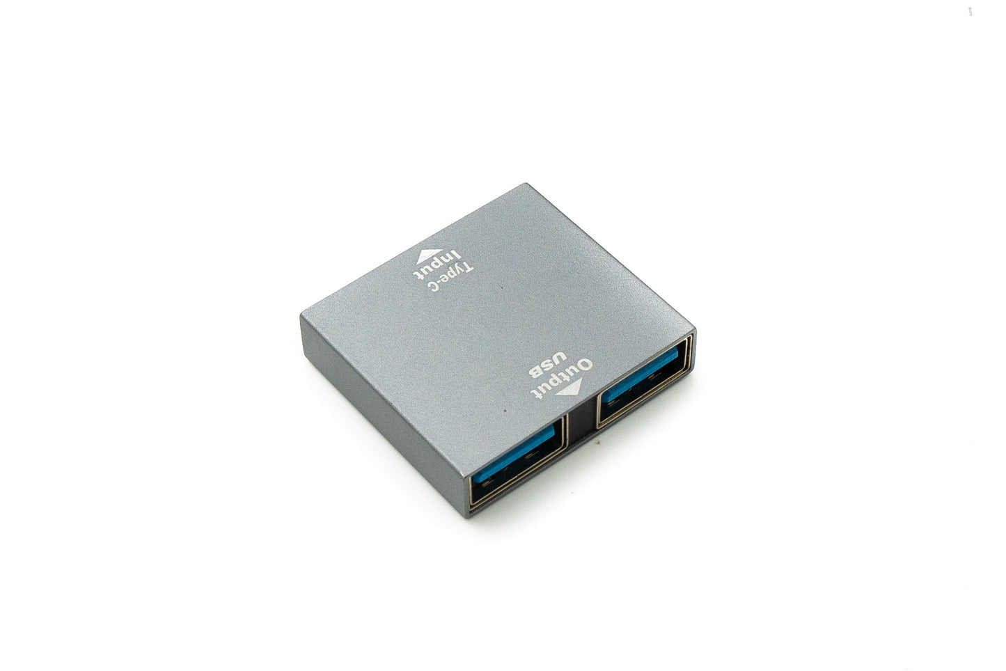 SYSTEM-S USB 3.0 Y Adapter Typ C Buchse zu 2x Typ A Buchse Kabel in Grau