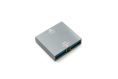 SYSTEM-S USB 3.0 Y Adapter Typ C Buchse zu 2x Typ A Buchse Kabel in Grau