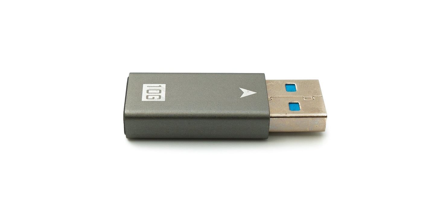 SYSTEM-S USB 3.1 Adapter Typ C Buchse zu 3.0 Typ A Stecker Kabel in Grau