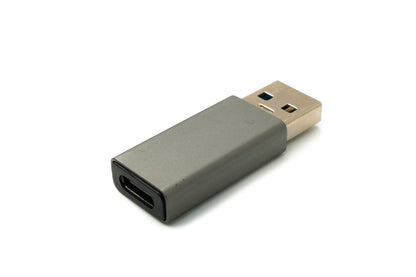 SYSTEM-S USB 3.1 Adapter Typ C Buchse zu 3.0 Typ A Stecker Kabel in Grau