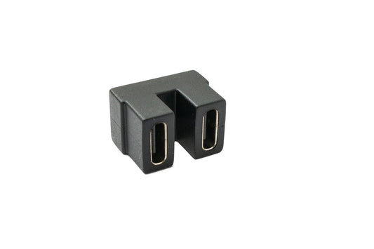 SYSTEM-S USB4 USB Adapter Typ C Buchse zu Buchse U Turn 180° Winkel 40 Gbit/s USB 4.0 Kabel