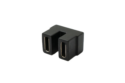 SYSTEM-S USB4 USB Adapter Typ C Buchse zu Buchse U Turn 180° Winkel 40 Gbit/s USB 4.0 Kabel