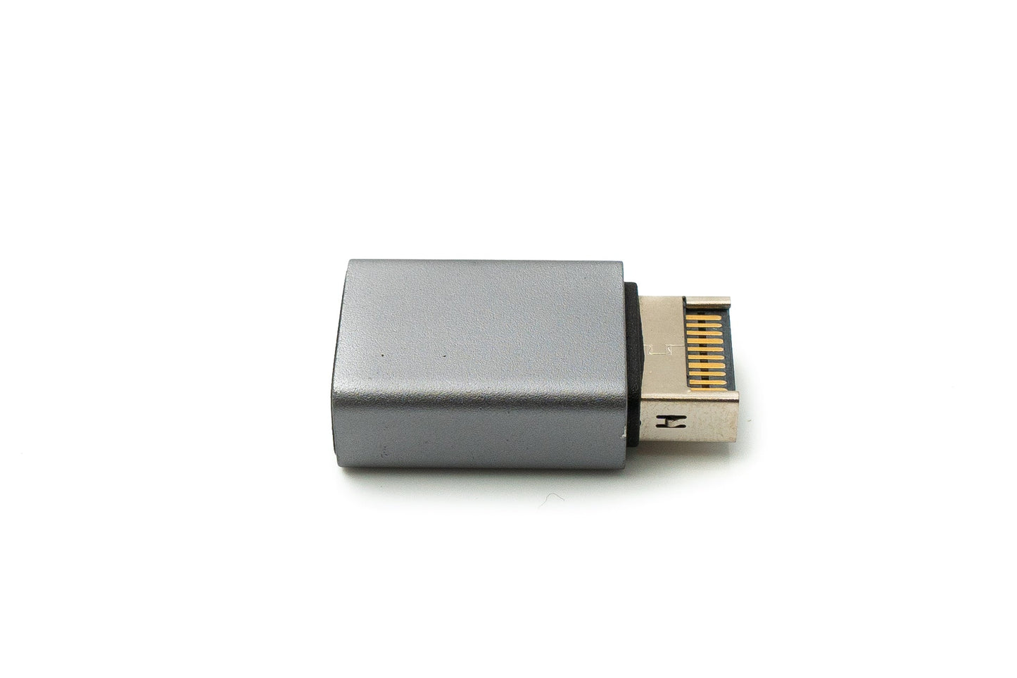 SYSTEM-S USB 3.1 Adapter Typ E Stecker zu Typ C Buchse Adapter in Grau